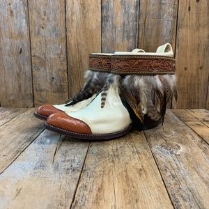 Womens 10 wide, upcycled Tony Lama cowboy boots